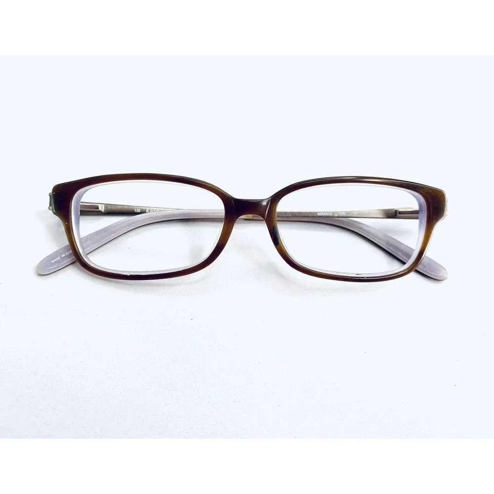 Kate Spade NY Brown Rectangular Eyeglasses Gold Temples Miranda 0ERL 49 16 135